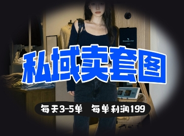 私域卖套图每天3-5单,每单利润99-青年云网创—高质量项目商城