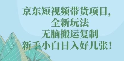 京东短视频带货项目,全新玩法,无脑搬运复制,新手小白日入好几张!-青年云网创—高质量项目商城